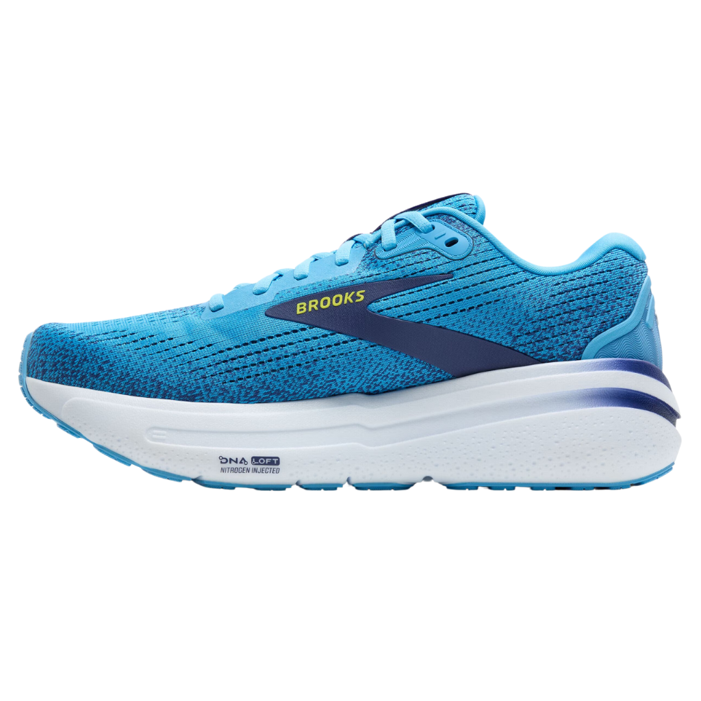 Brooks Ghost Max 2 | 449 Bonnie Blue/Blue Ribbon/Yellow | Men's Neutral Running Shoes | The Run Hub