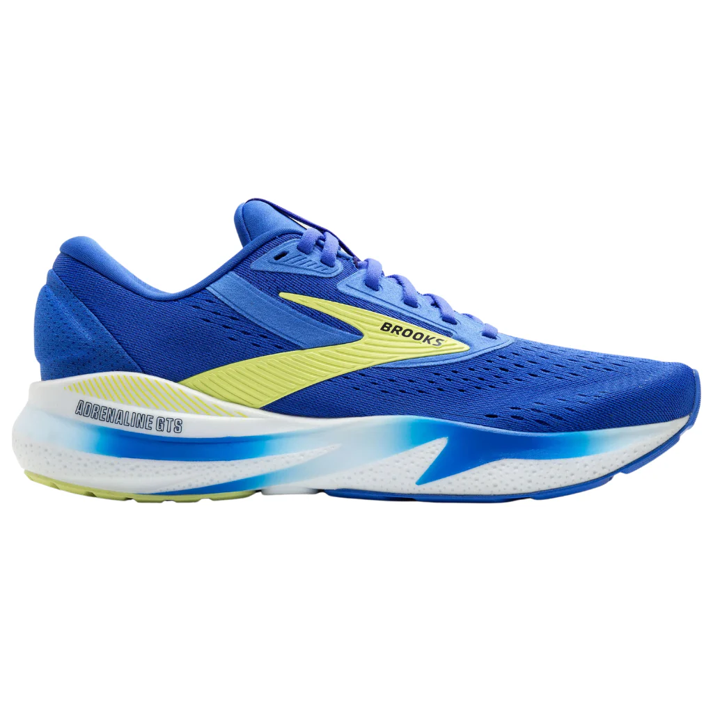 Men's Brooks Adrenaline GTS 24 Wide | 434 Cobalt/Neo Yellow/Peacoat | The Run Hub