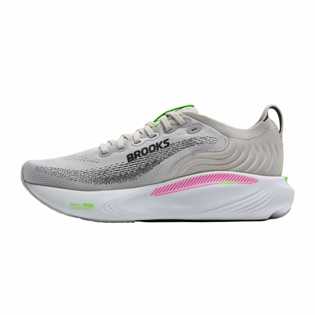 Brooks Adrenaline GTS 25 | Oyster, Pink & Green | The Run Hub