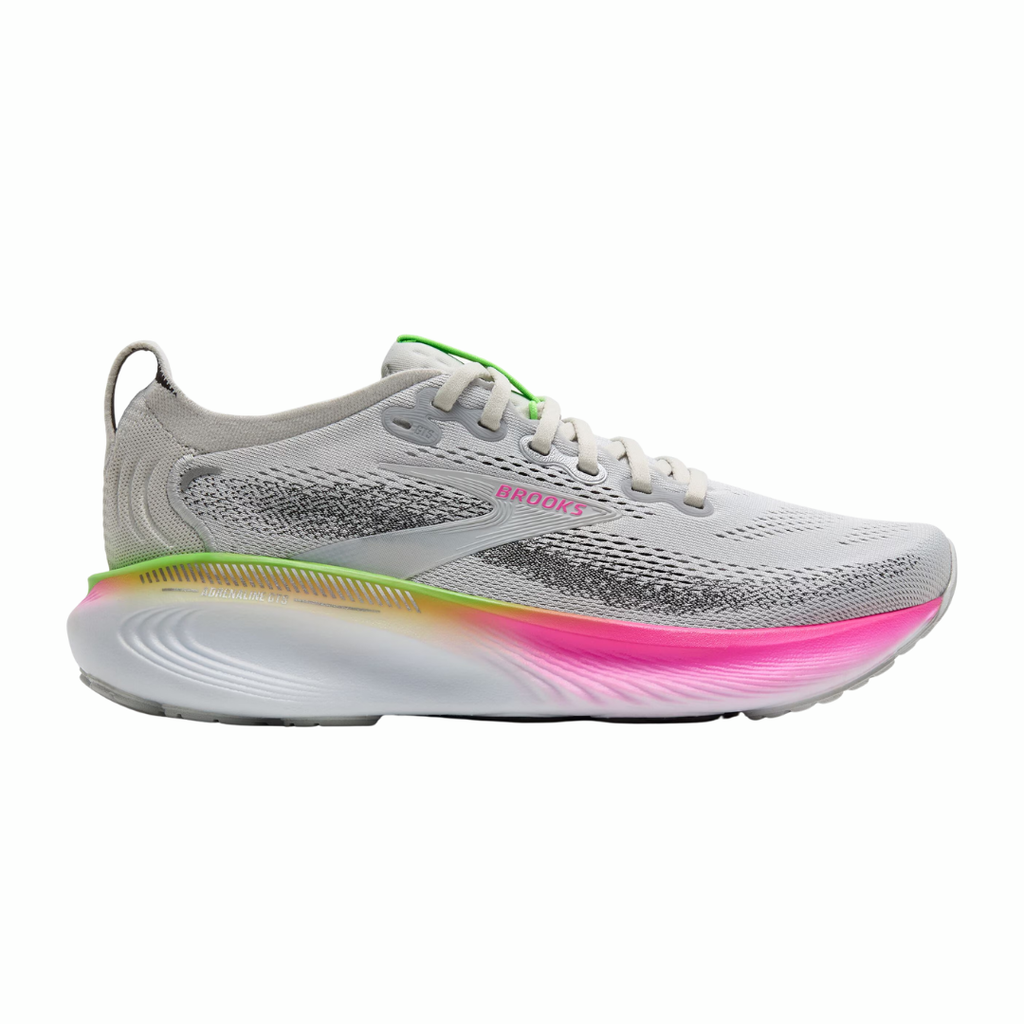 Brooks Adrenaline GTS 25 | Oyster, Pink & Green | The Run Hub