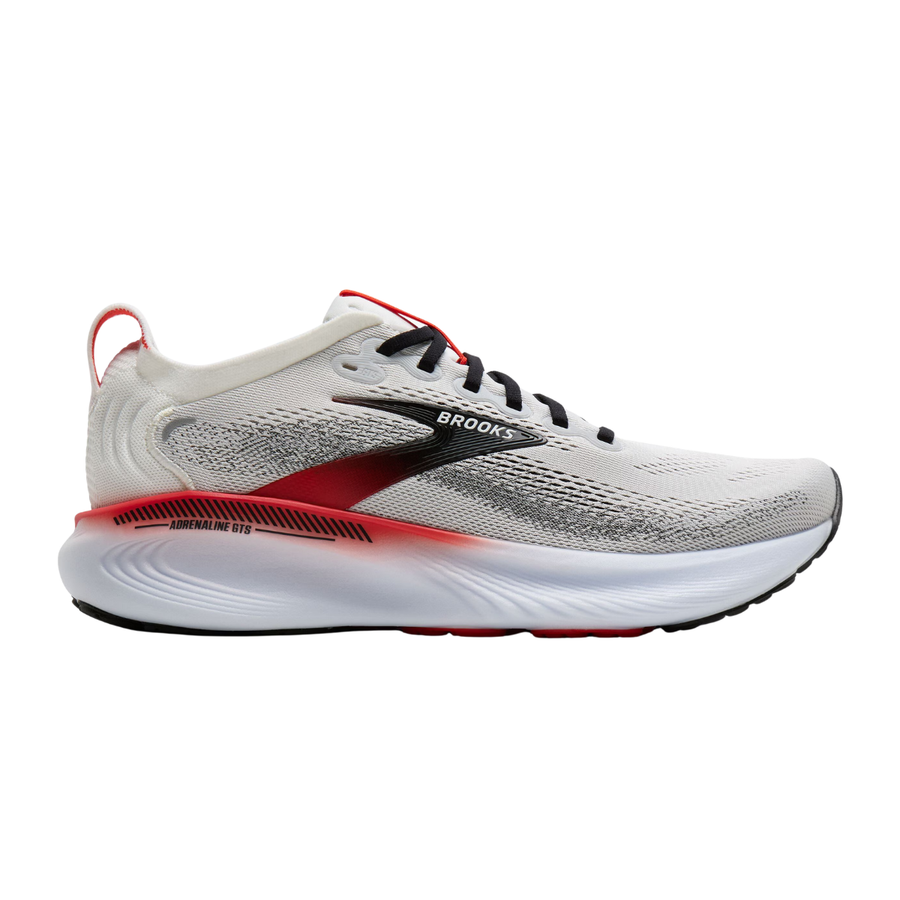 Brooks Adrenaline GTS 25 | White, Black & Red | The Run Hub
