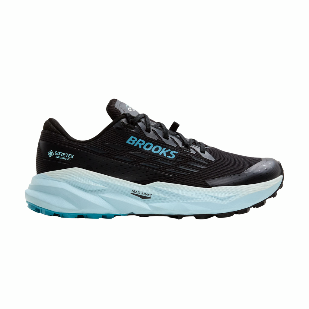 Brooks Cascadia 19 GTX | Black, Ebony & Blue Flower | The Run Hub
