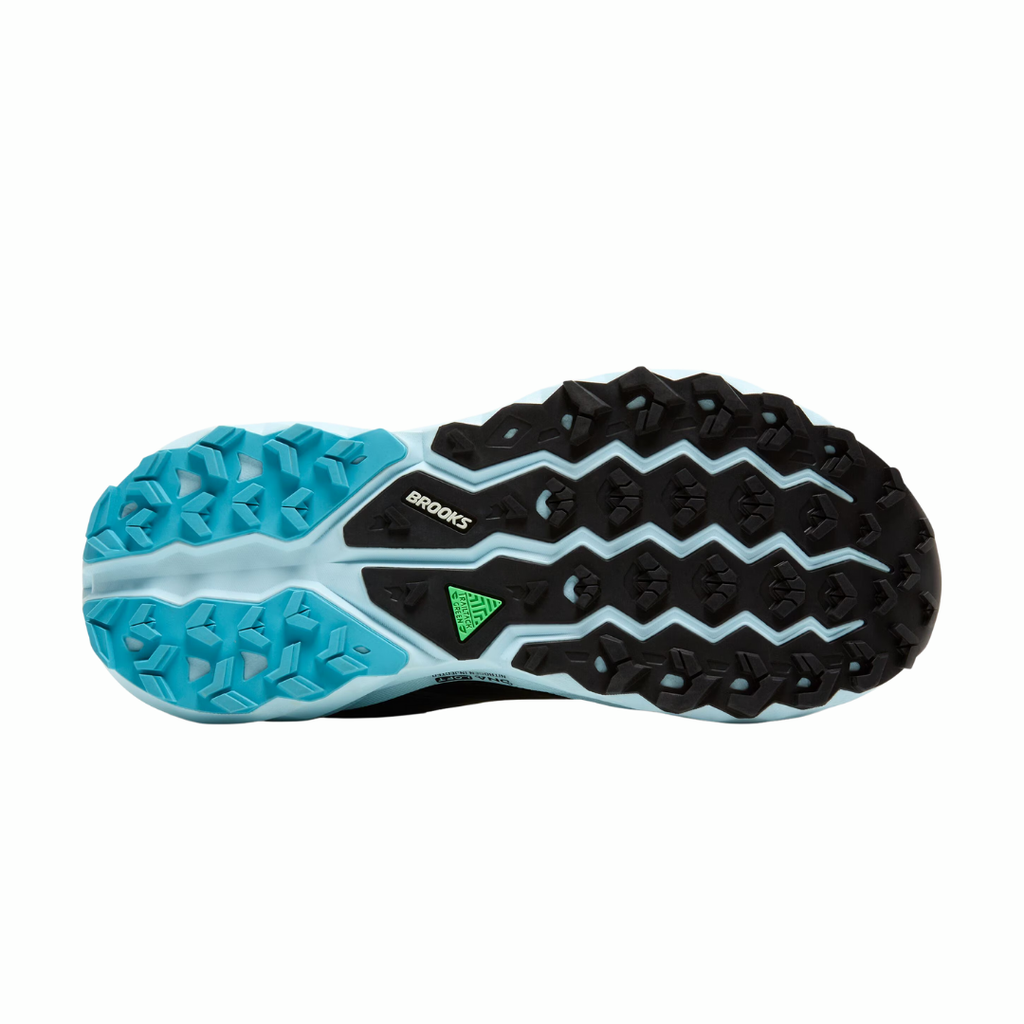Brooks Cascadia 19 GTX | Black, Ebony & Blue Flower | The Run Hub