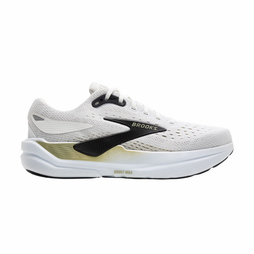 Brooks Ghost Max 3 | Bright White, Tea & Black | The Run Hub