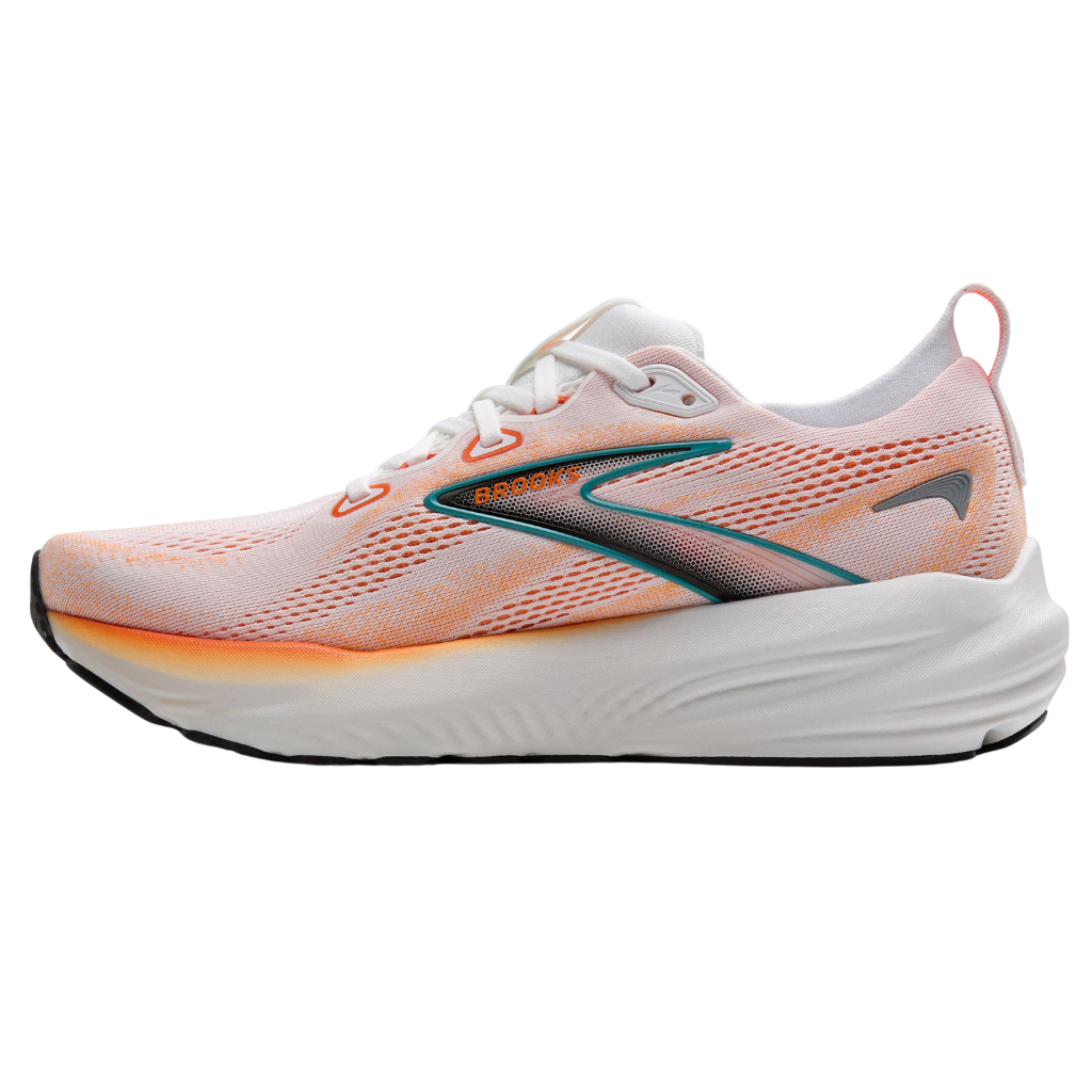 Brooks Glycerin 22 | 1White/Orange/Green Blue Slate | Men's Neutral Running Shoes | The Run Hub