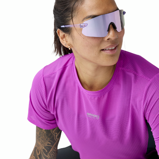 Brooks High Point Short Sleeve 2.0 | Fuchsia/Blue Nights | The Run Hub