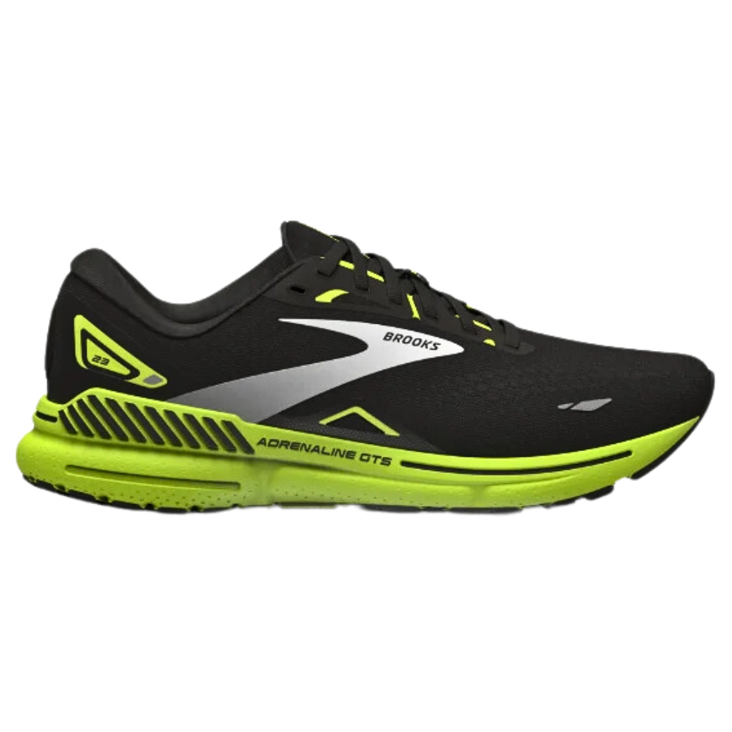 Brooks Men's Adrenaline GTS 23 Support Running Shoe | 050 Black/Green/White | 11103911D050 | The Run Hub