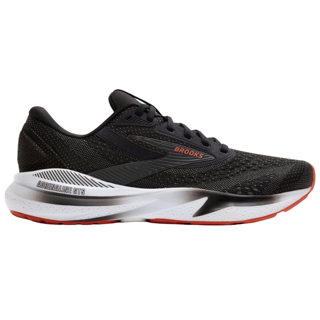 Brooks Men's Adrenaline GTS 24 Support Running Shoe | Black/Grey/Red| 1104371D 029 | The Run Hub