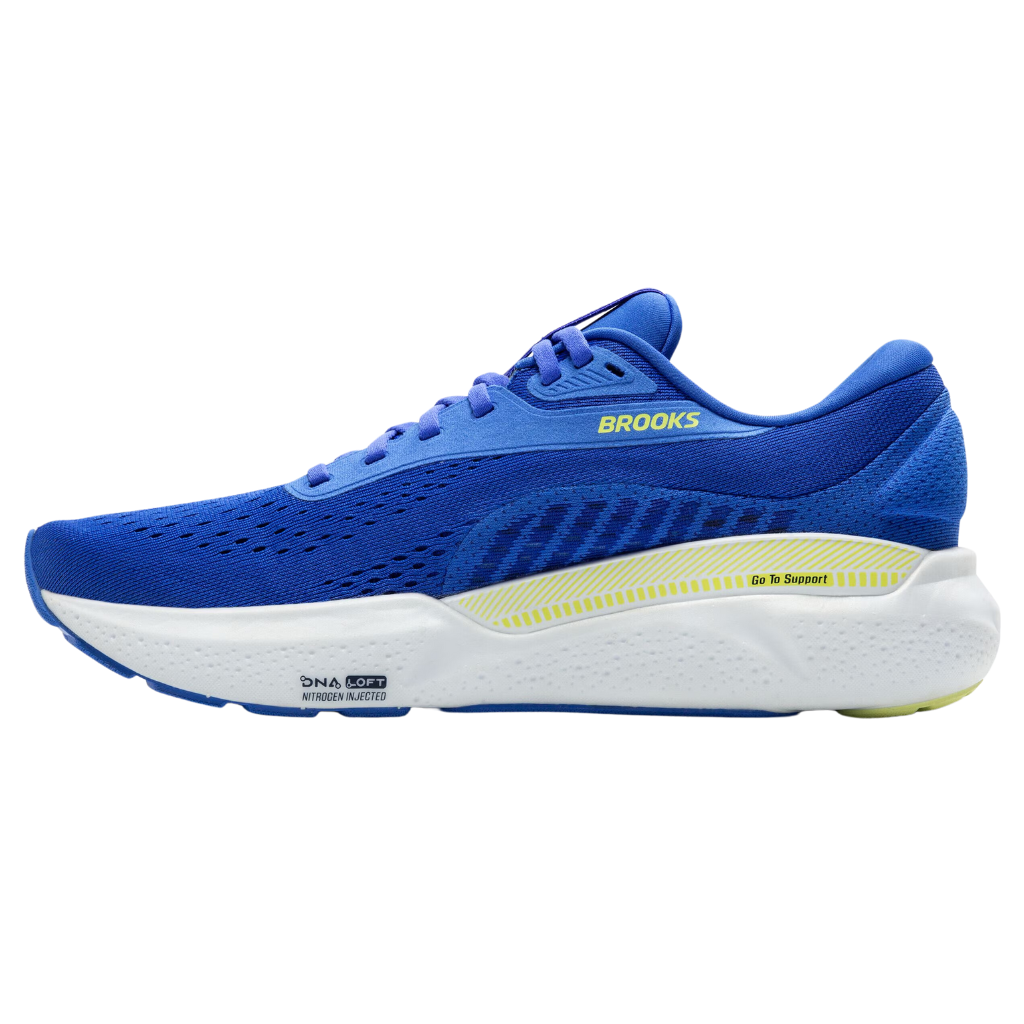 Brooks Men's Adrenaline GTS 24 Support Running Shoe | Cobalt/Neo Yellow/Peacoat | 1104371D 434 | The Run Hub