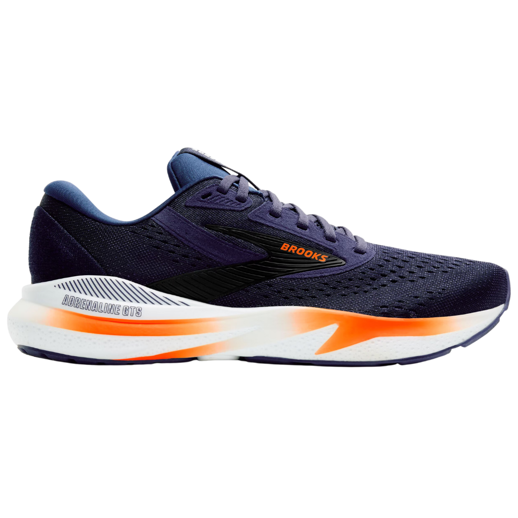 Brooks Men's Adrenaline GTS 24 Support Running Shoe | Peacoat/Orange/White | 1104371D458 | The Run Hub