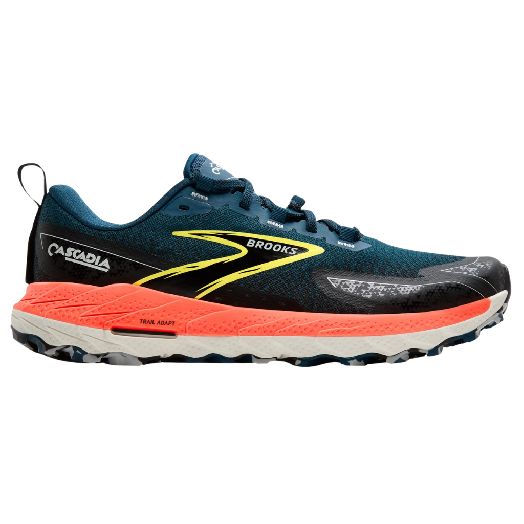 Brooks Men's Cascadia 18 Trail Running Shoe | Legion Blue/Black/Flame | 1104261-482| The Run Hub