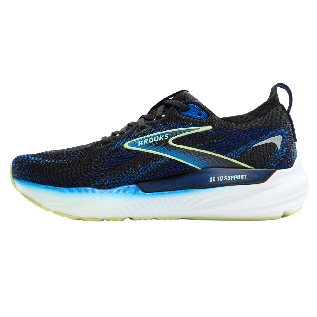 Brooks Men's Glycerin GTS 22 Support Running Shoe | Black/Cobalt/Neo Yellow | 1104461D 002 | The Run Hub