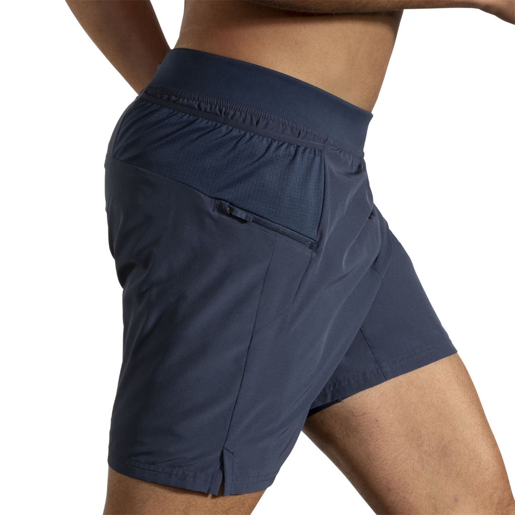 Brooks Men's Sherpa 7" 2-in-1 Shorts | Blue Slate | 211333455.035| The Run Hub