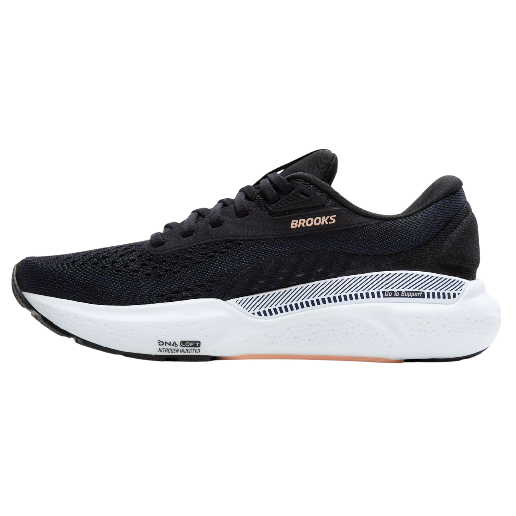 Brooks Women's Adrenaline GTS 24 Support Running Shoe | Black/Peach/Peacoat | 1204261B 023 | The Run Hub