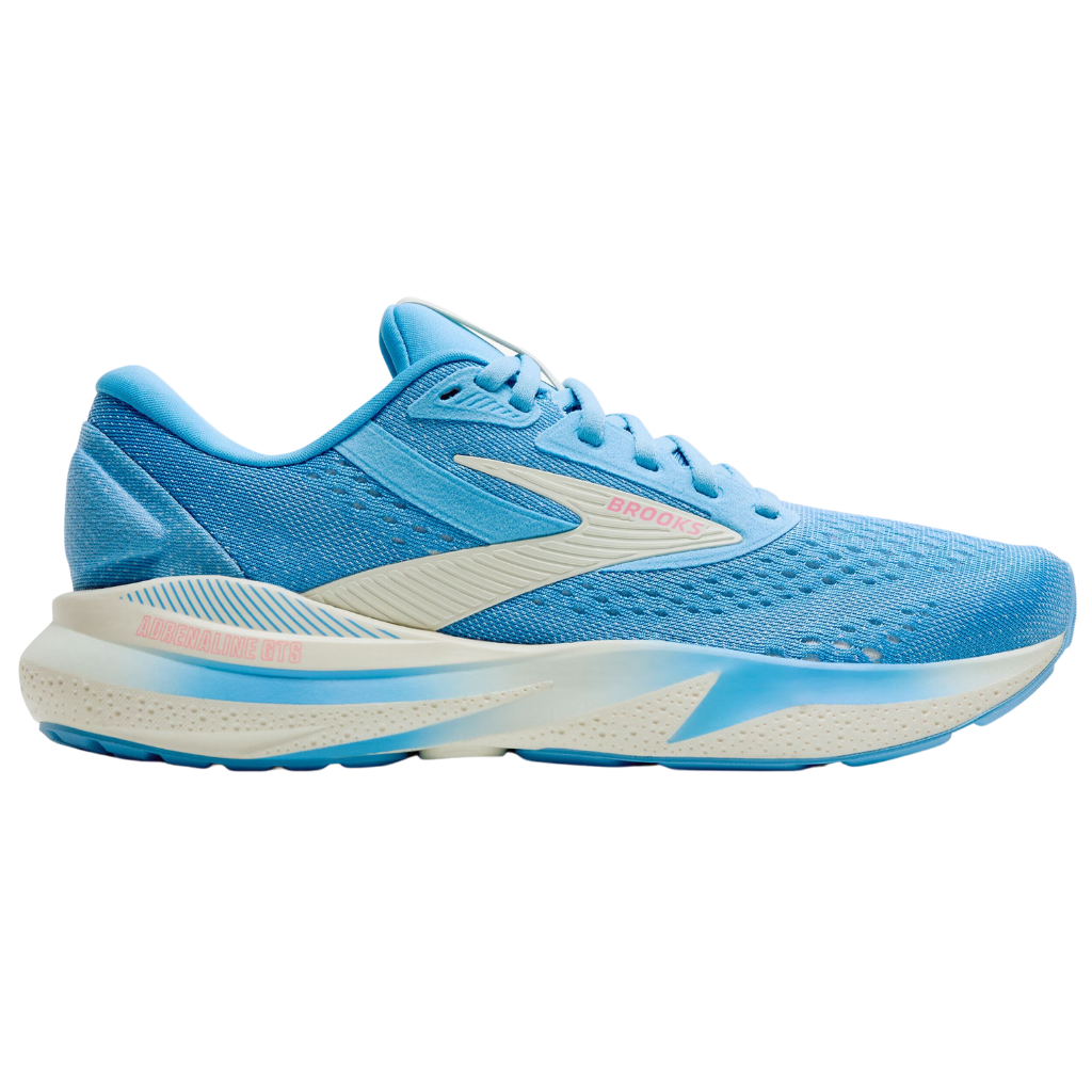 Brooks Women's Adrenaline GTS 24 Support Running Shoe | Bonnie Blue/Grey/Pink | 1204261B427 | The Run Hub