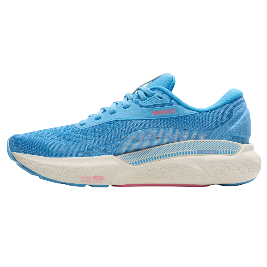 Brooks Women's Adrenaline GTS 24 Support Running Shoe | Bonnie Blue/Grey/Pink | 1204261B427 | The Run Hub