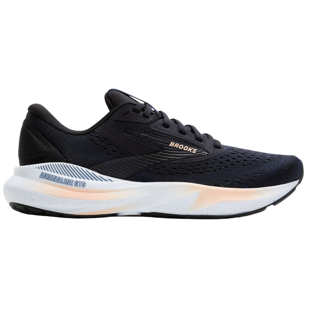 Brooks Women's Adrenaline GTS 24 Support Running Shoe | Black/Peach/Peacoat | 1204261B 023 | The Run Hub