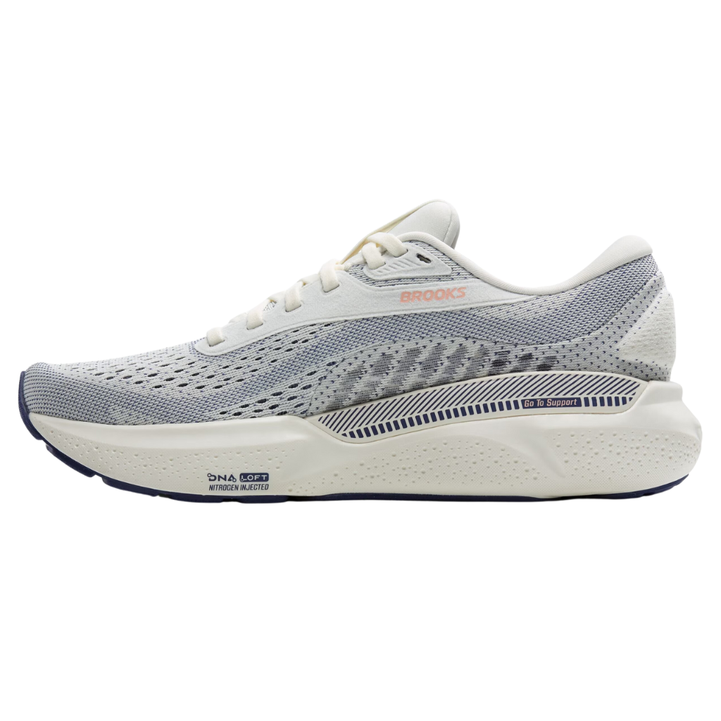 Brooks Women's Adrenaline GTS 24 Support Running Shoe | Grey/Blue Ribbon/Peach | 1204261B 140 | The Run Hub