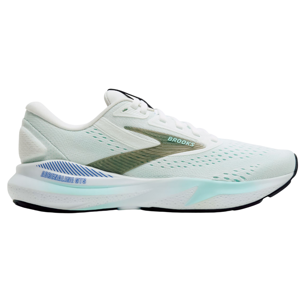 Brooks Women's Adrenaline GTS 24 Support Running Shoe | White/Limpet Shell/Amparo |1204261B108 | The Run Hub