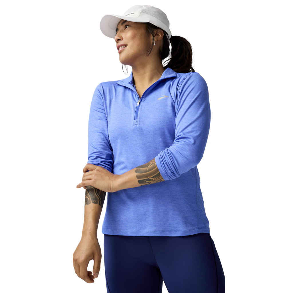 Brooks Women's Dash Half Zip Top 2.0 | Heather Bluebell | 221651_483 | The Run Hub