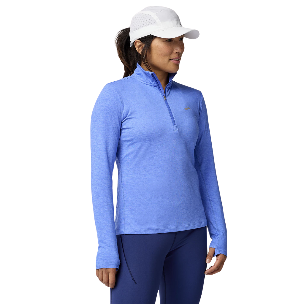 Brooks Women's Dash Half Zip Top 2.0 | Heather Bluebell | 221651_483 | The Run Hub