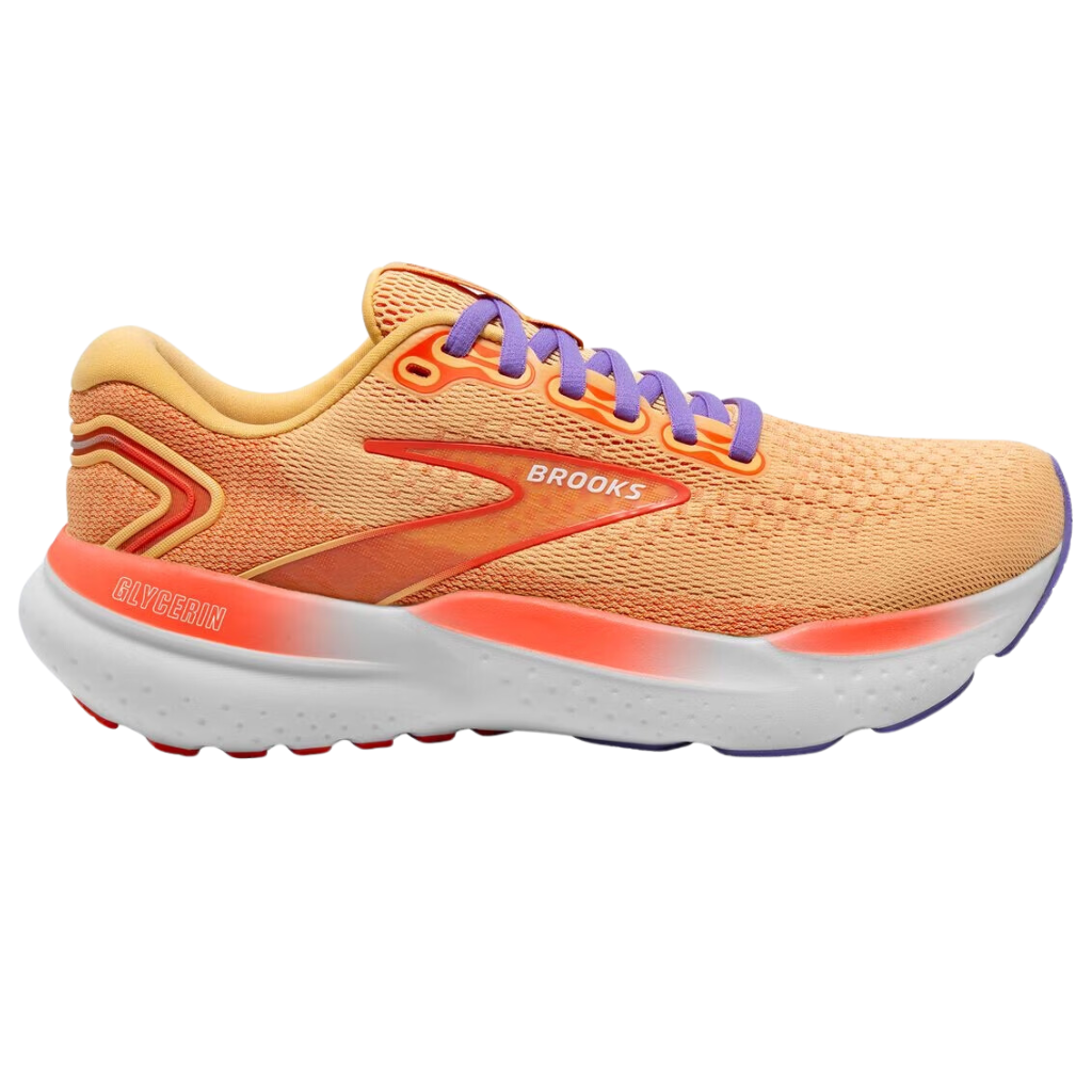 Brooks Women's Glycerin 21 Neutral Running Shoe | Sunburst/Nasturtium/Purple | 1204081B 894 | The Run Hub