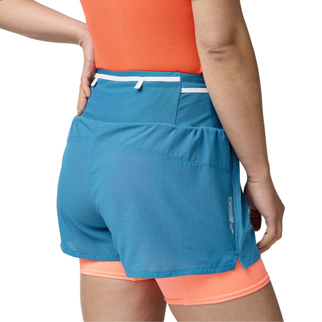 Brooks Women's High Point 3" 2-in-1 Short 2.0 | Celestial/Neo Ember | 221656-427 | The Run Hub