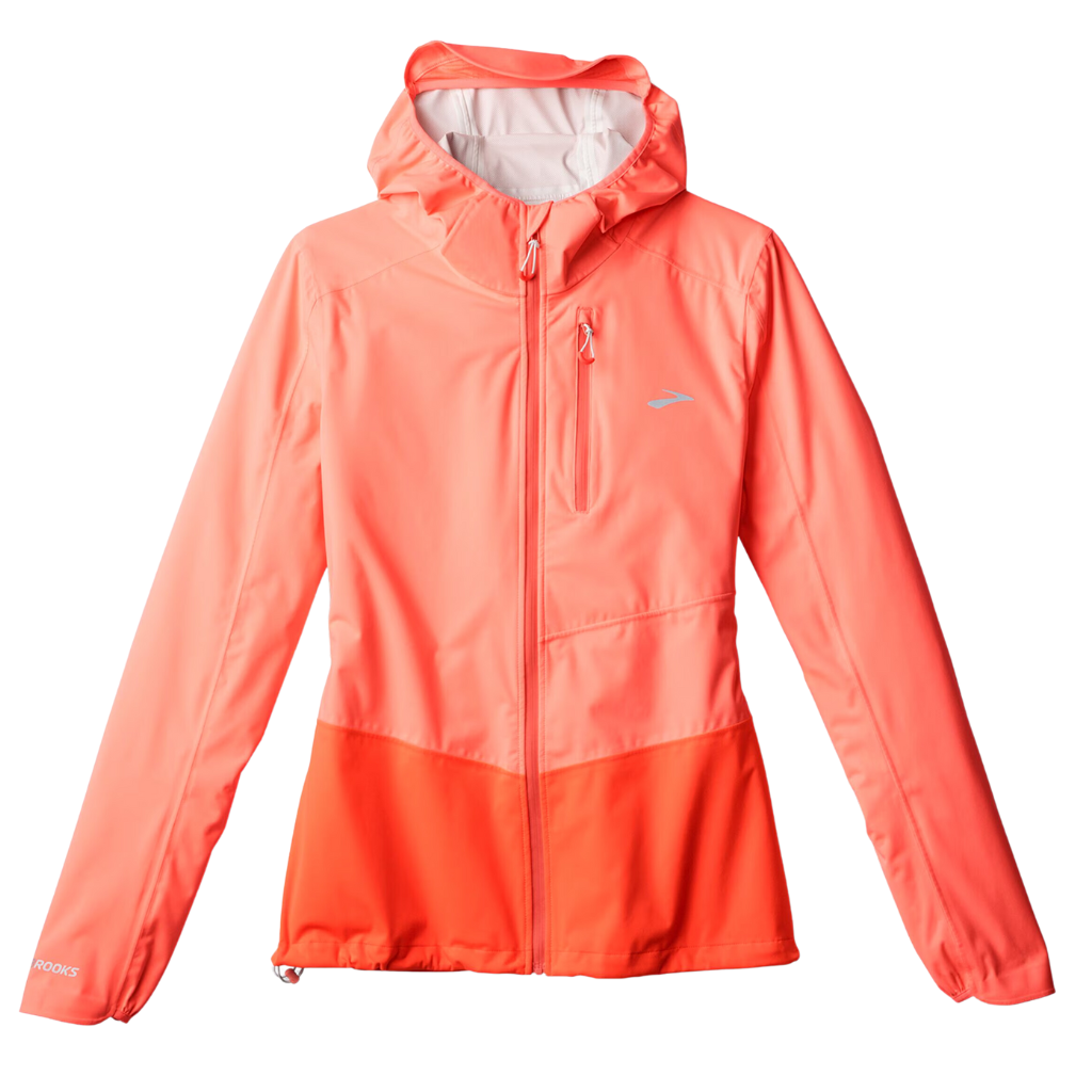 Brooks Women's High Point Waterproof Jacket 2 | Neo Ember / Flame | 221710-808 | The Run Hub