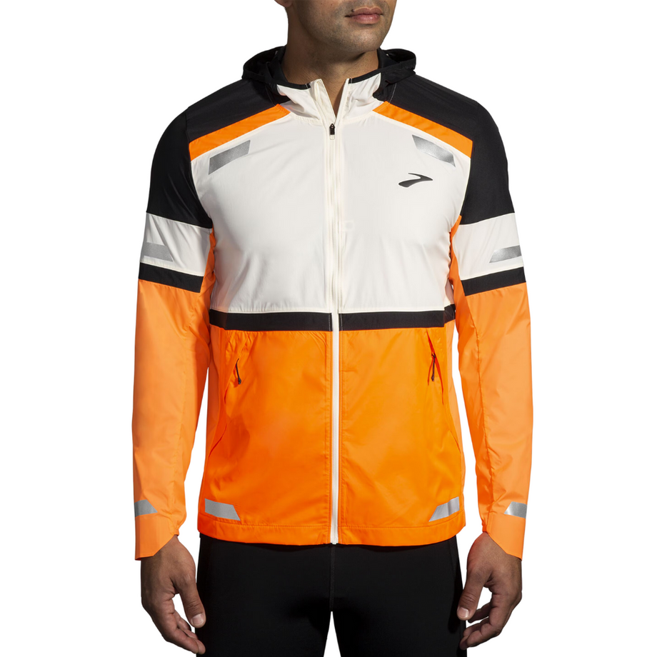 Brooks Men s Run Visible Jacket 2.0 Warerproof Ecru The Run Hub