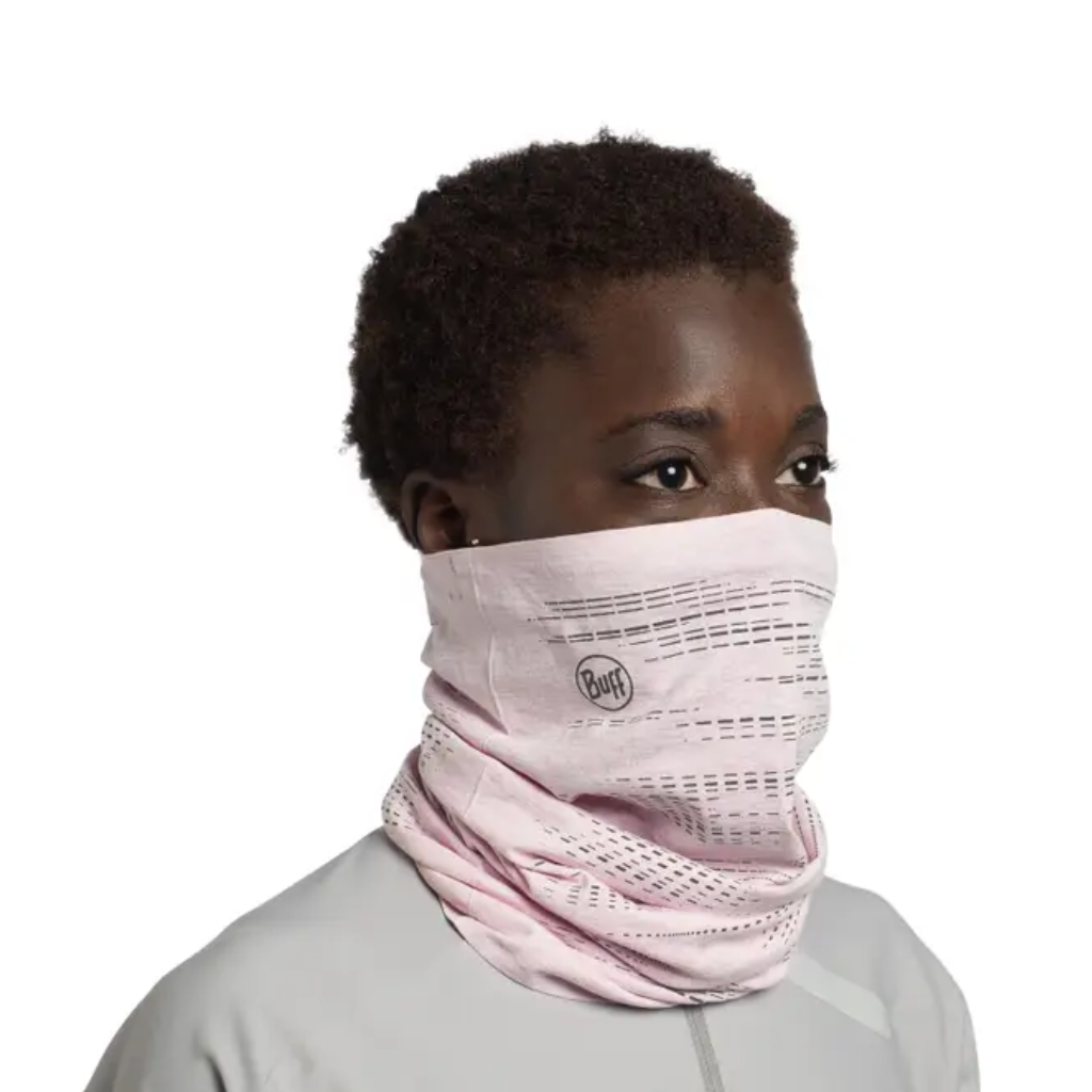 Buff Reflective DryFlx® Neckwear | Solid Camelia | Neckwarmer for Runners | The Run Hub