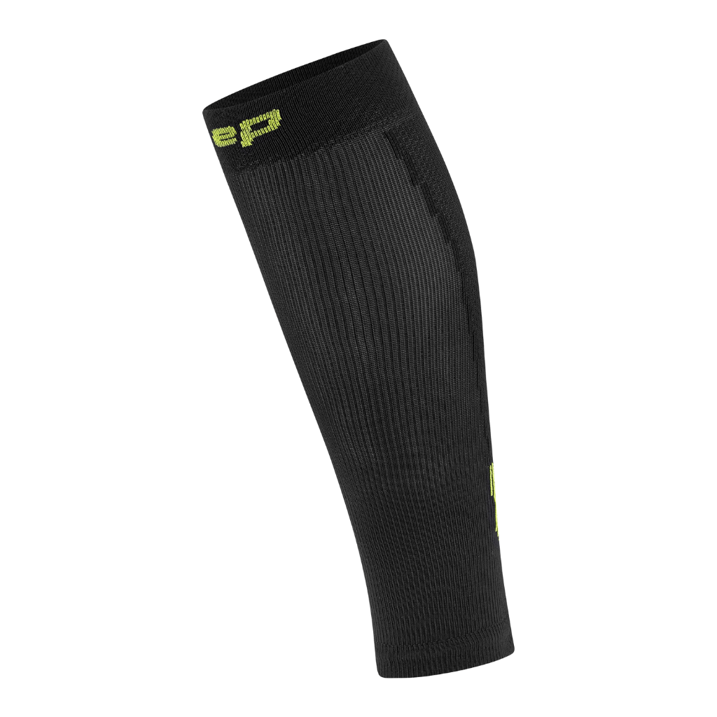 CEP Men's Core The Run Compression Calf Sleeves | Black/Lime | WS80LR | The Run Hub