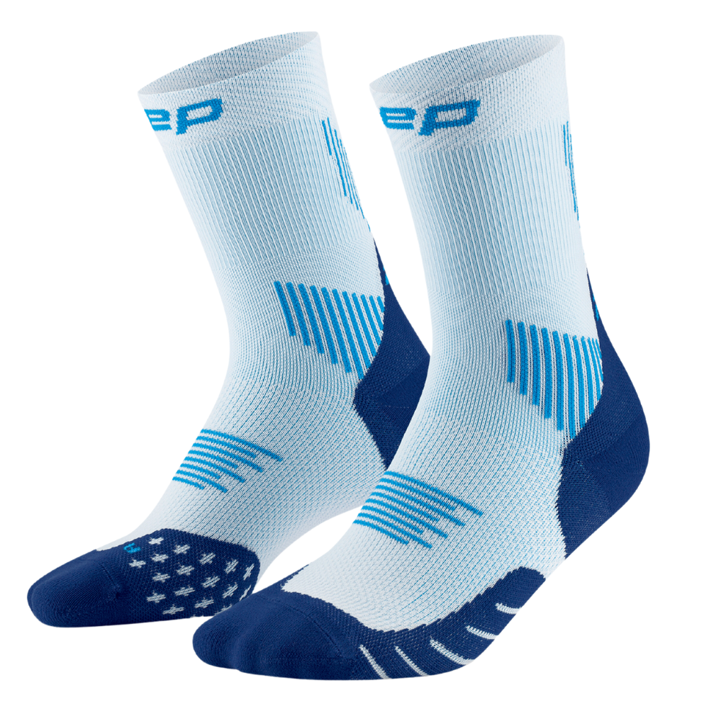 CEP Men's Core The Run Compression Mid Cut Socks | Ice Blue/ | WP8CIR | The Run Hub