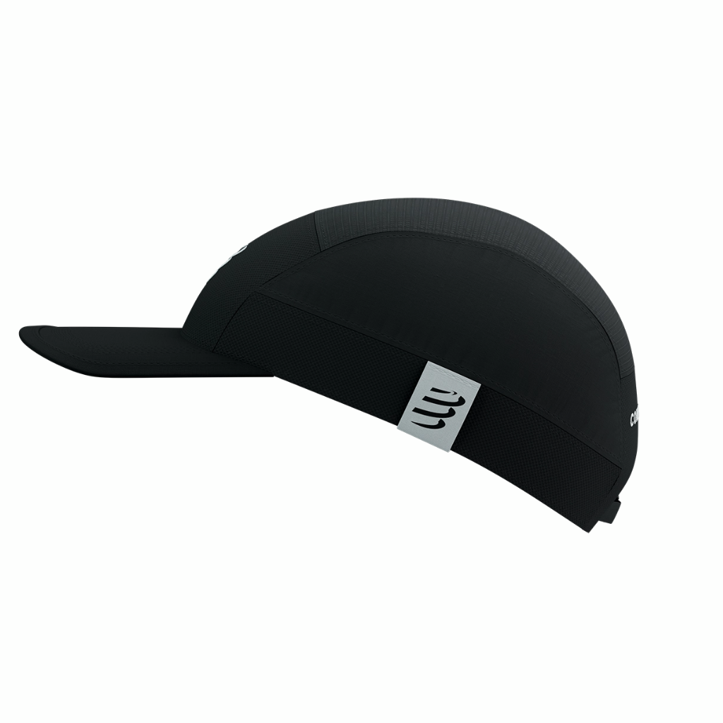 Compressport 5 Panel Light Cap | Black | 7630102591262 | The Run Hub  
