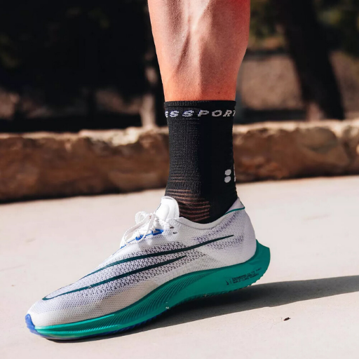 Compressport Pro Marathon Socks V2.0 Run High | Black & White | The Run Hub