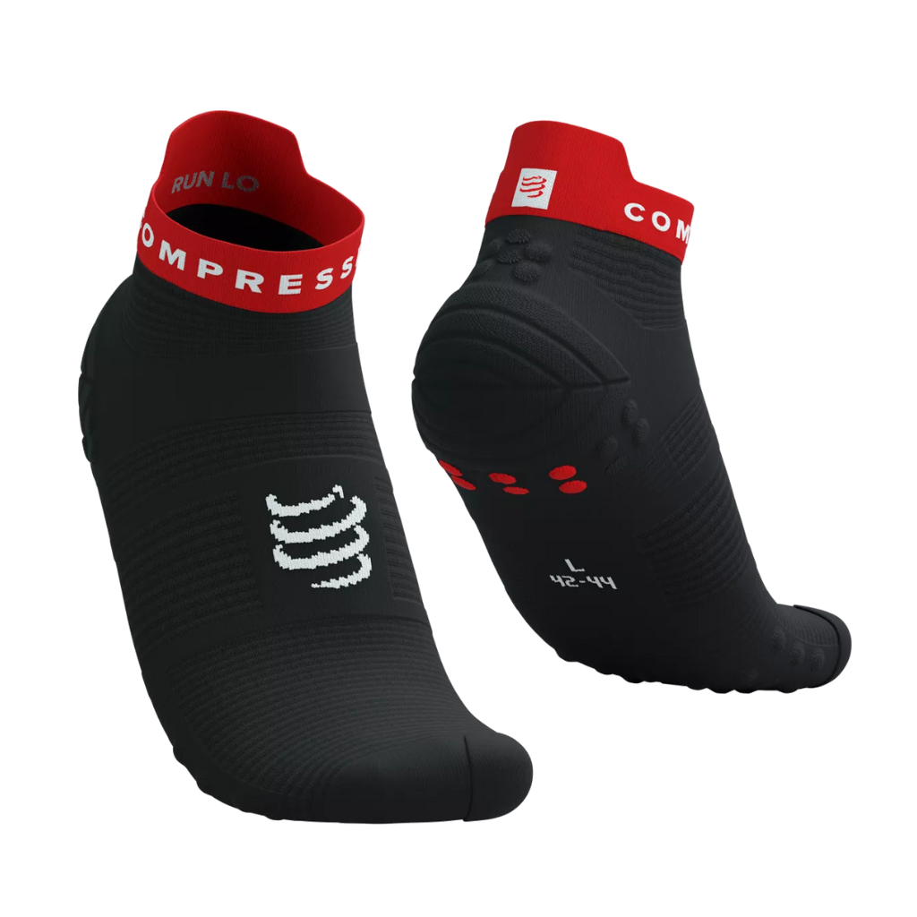 Compressport Pro Racing Socks V4.0 Run Low | Black/Core Red | The Run Hub |