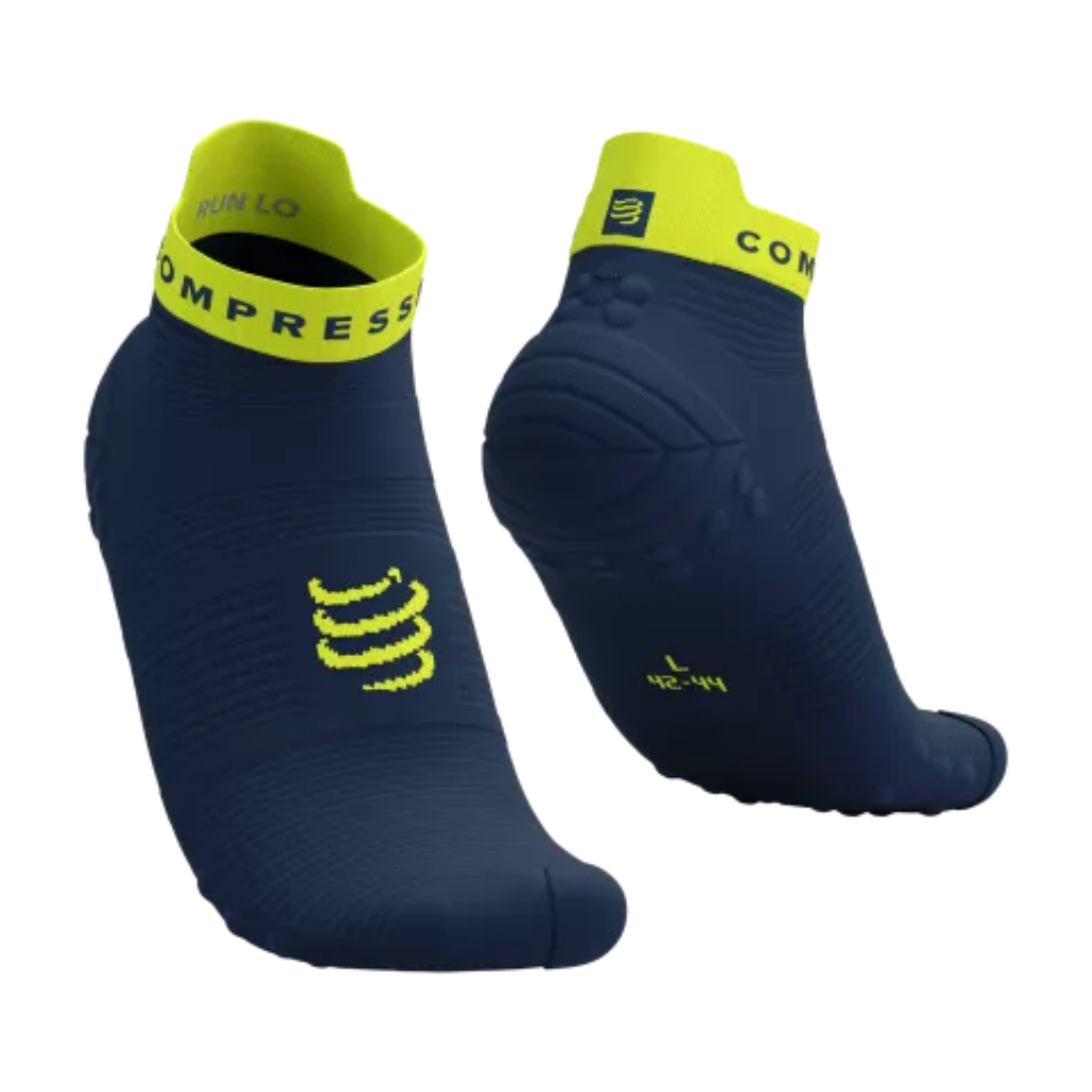 Compressport Pro Racing Socks V4.0 Run Low | Blues/Green Sheen | The Run Hub