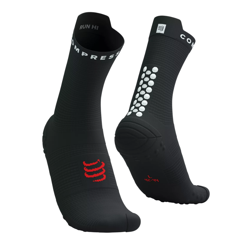 Compressport Pro Racing Socks v4.0 Run High - Black/White| The Run Hub