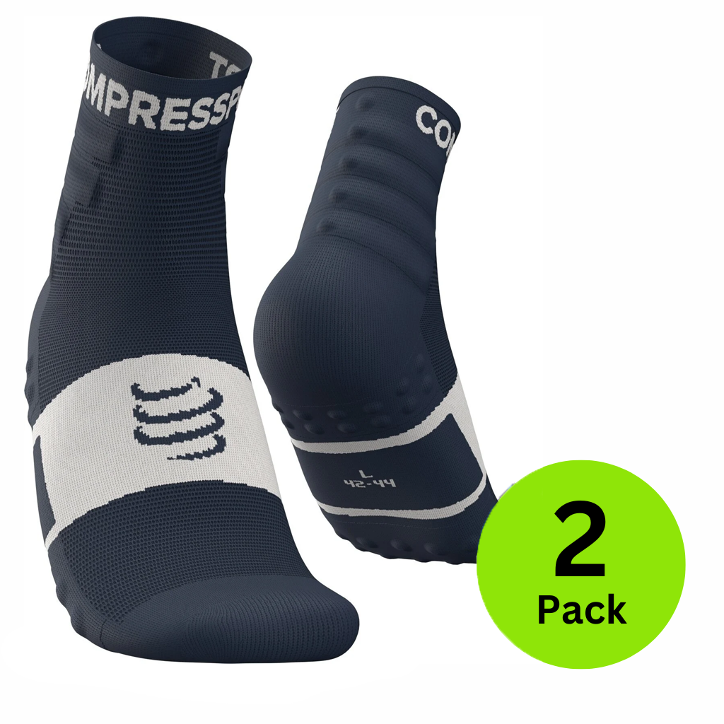 Compressport Run Training Socks 3D Dots - 2 Pack  | Blues/White |  | The Run Hub