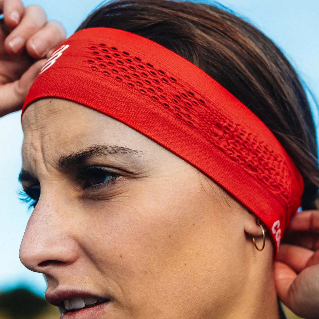 Compressport Thin Headband On/Off | Parisian Red | The Run Hub