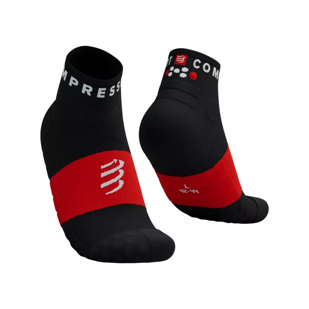 Compressport Ultra Trail Socks Low Socks | Black & Red | The Run Hub