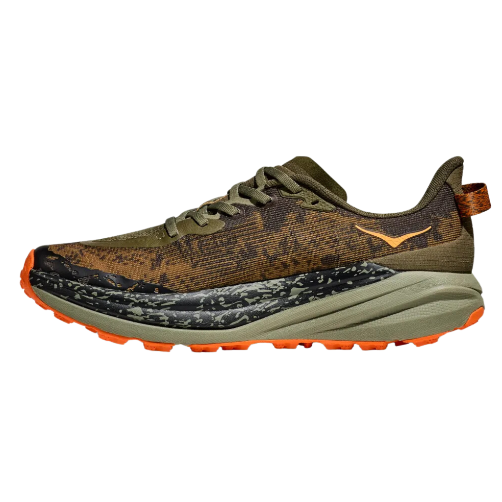 HOKA Speedgoat 6 | 1147791-AQL | Antique Olive / Squash | Men's Trail Running Shoes | The Run Hub