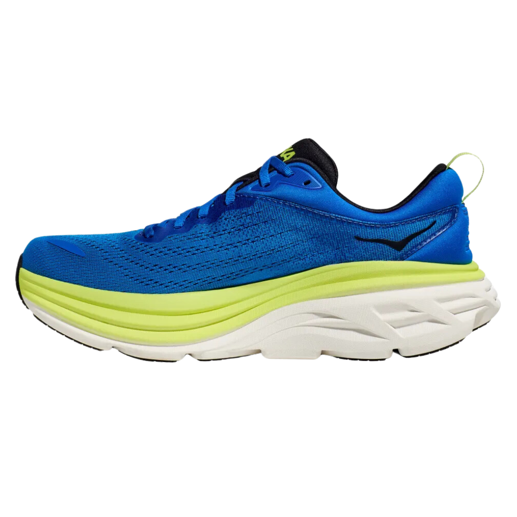 HOKA Bondi 8 | 1123202-ELT | ELECTRIC COBALT / LETTUCE | Men's Neutral Running Shoes | The Run Hub