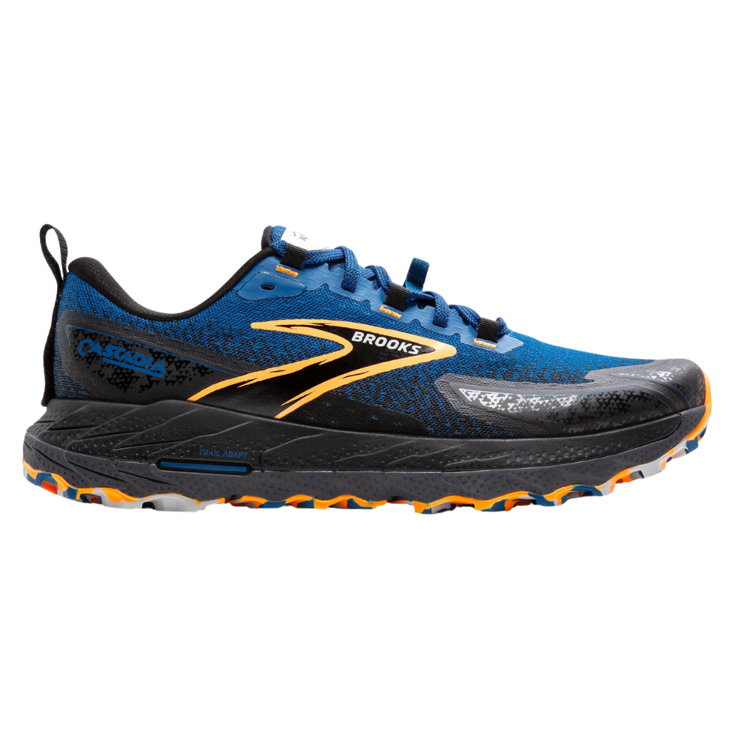 Brooks Cascadia 18 | 1104261D465 | Blue Sapphire/Black/Orange | Men's Trail Running Shoes | The Run Hub