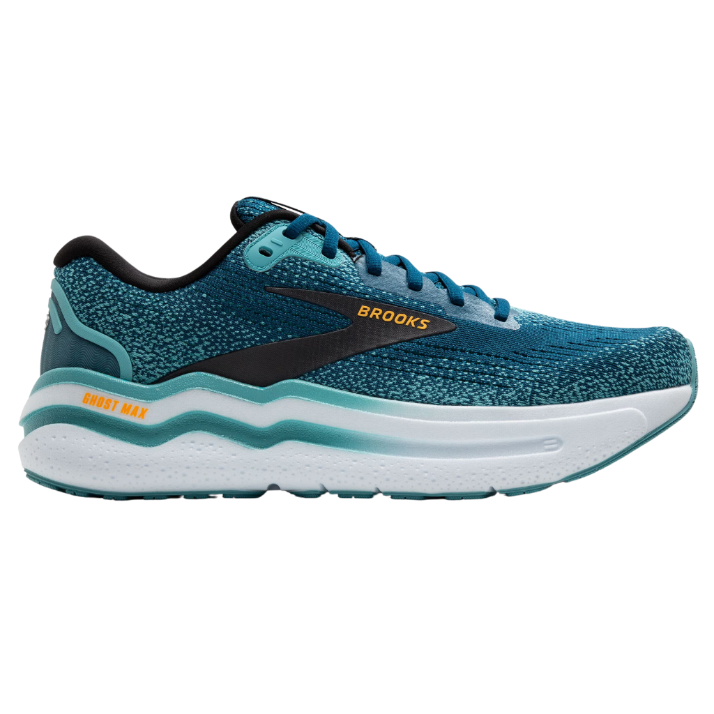  Brooks Ghost Max 2 | 431 Moroccan Blue/Aqua/Orange Pop | Men's Neutral Running Shoes | The Run Hub