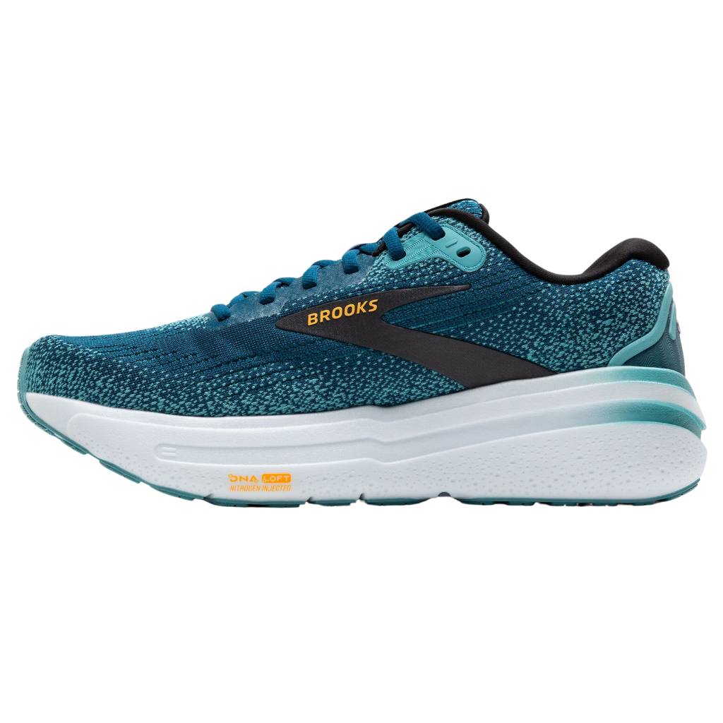  Brooks Ghost Max 2 | 431 Moroccan Blue/Aqua/Orange Pop | Men's Neutral Running Shoes | The Run Hub