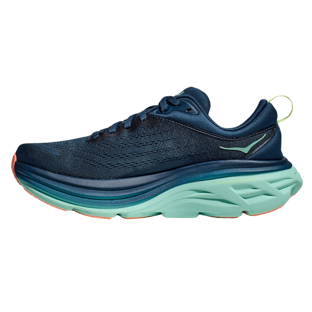 HOKA Bondi 8 | 1127952-MSF | MIDNIGHT / SEAFOAM | omen's Neutral Running Shoes | The Run Hub