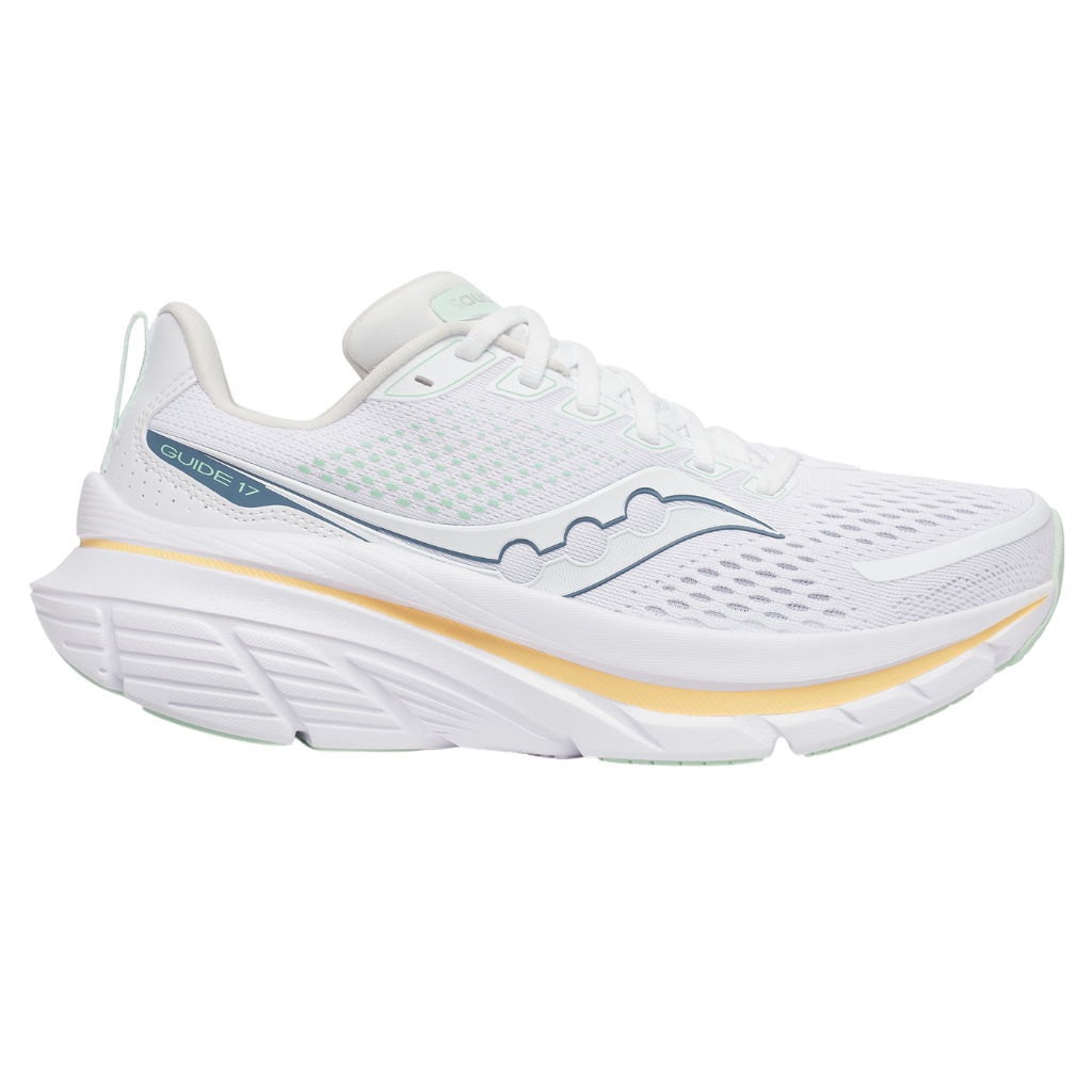 Women's Saucony Guide 17 Support Running Shoe | S10936-220 | WHITE/PEEL | The Run Hub