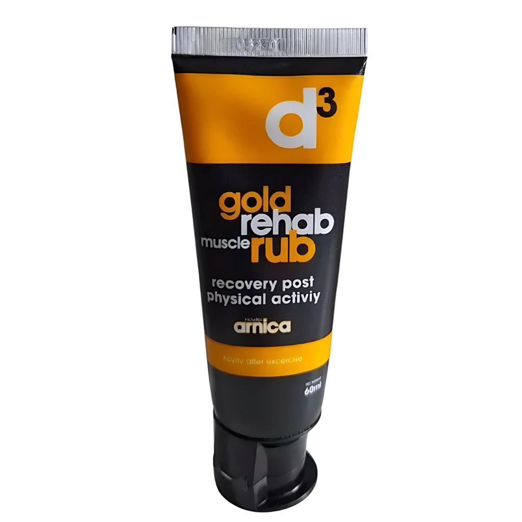 D3 Gold Rehab Muscle Rub 60ml Tube | 9421034853874 | The Run Hub