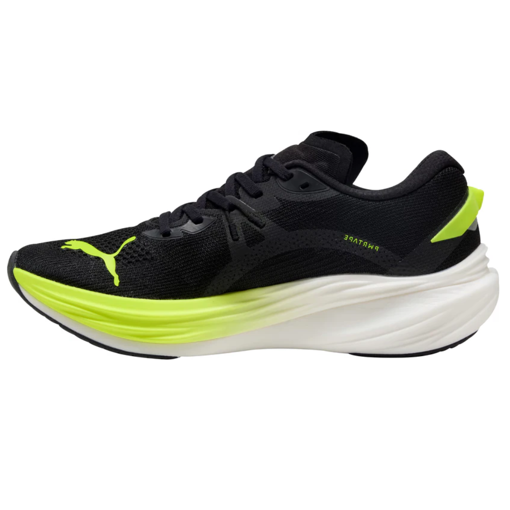 Puma Deviate Nitro 3 | 309707-15 | PUMA Black-Yellow Alert | Men's Neutral Shoes | The Run Hub