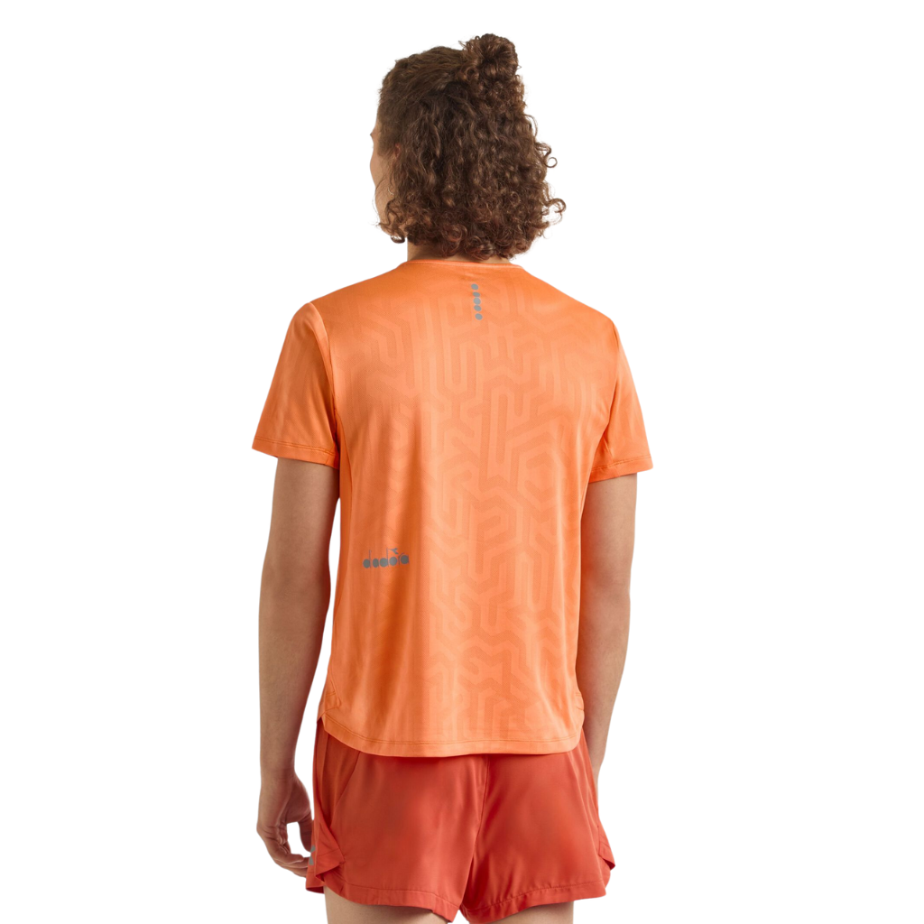 Diadora Men's Super Light SS T-Shirt | ORANGE NECTARINE | The Run Hub